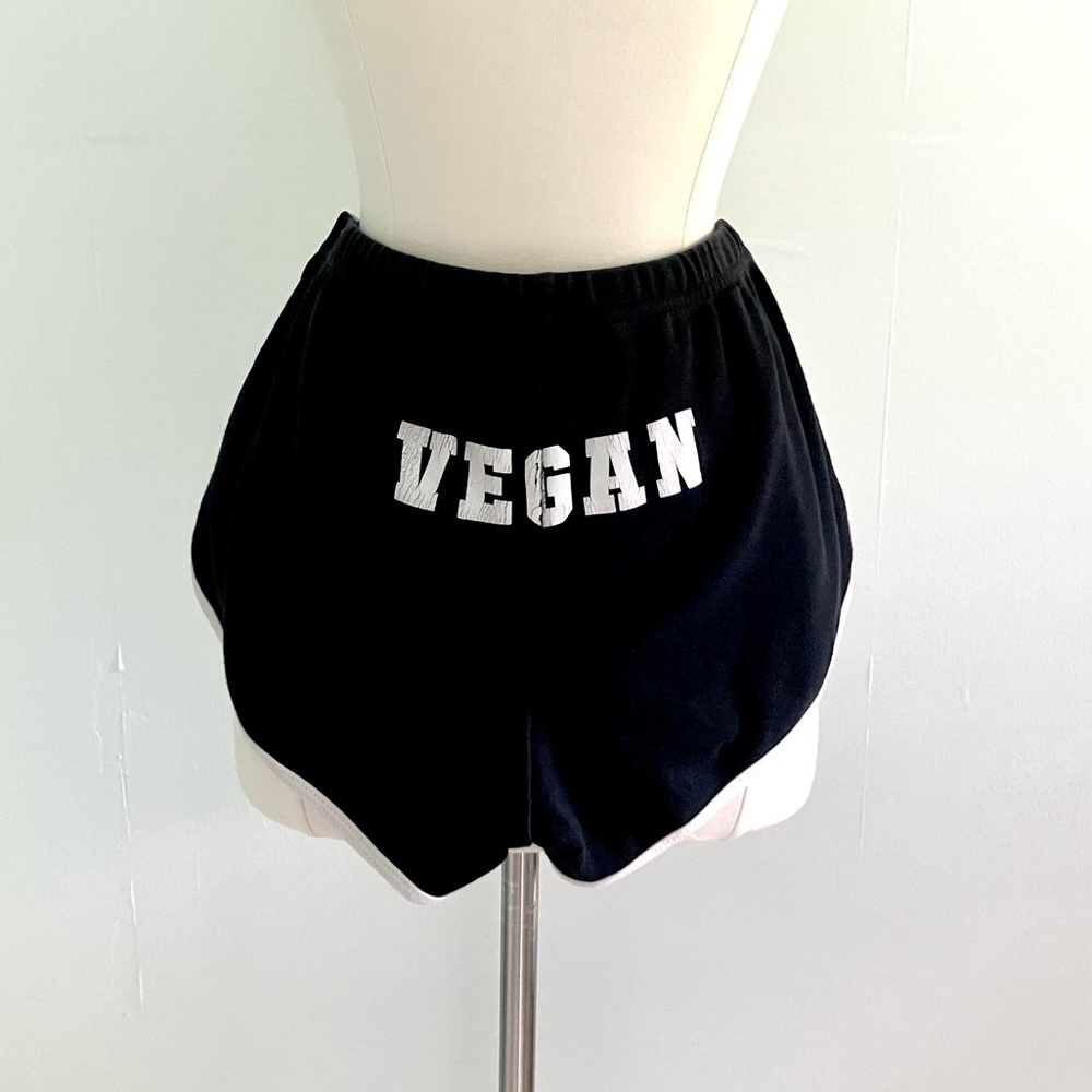 American Apparel black vegan athletic booty short shorts